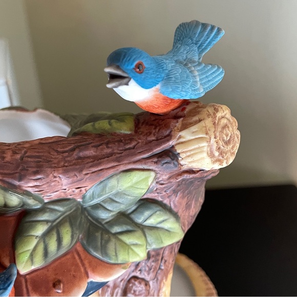 PARTYLITE Porcelain Tealight Candle Holder Tree Top Inn Bird Birdhouse NEW BOX - Picture 9 of 11